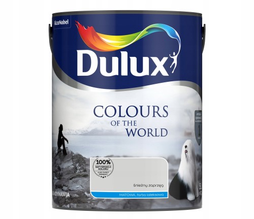Dulux Kolory Świata farba lateksowa ścienna Śnieżny Zaprzęg mat 5L