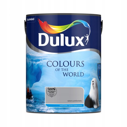 Dulux Kolory Świata farba lateksowa ścienna Szara Poświata mat 5L
