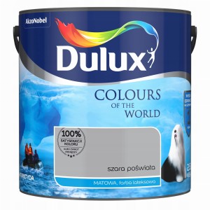 Dulux Kolory Świata farba lateksowa ścienna Szara Poświata mat 2,5L