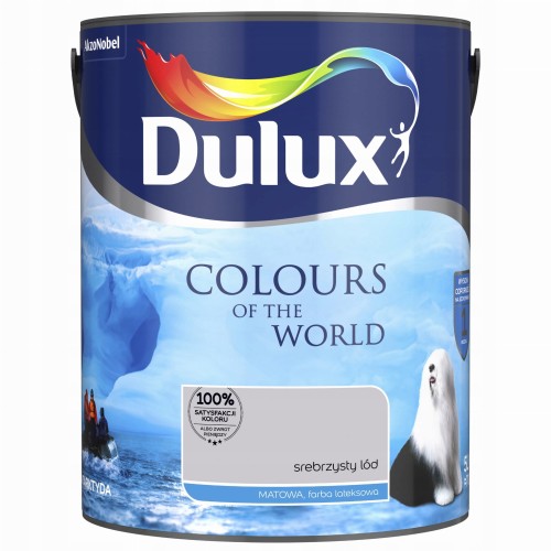 Dulux Kolory Świata farba lateksowa ścienna Srebrzysty Lód mat 5L