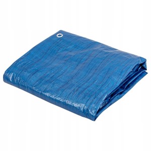 Plandeka okryciowa dwustronna uniwersalna niebieska 50 g/m2 6x8m