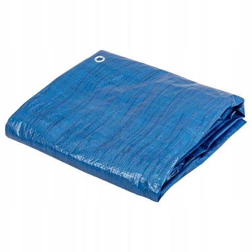 Plandeka okryciowa dwustronna uniwersalna niebieska 50 g/m2 6x8m