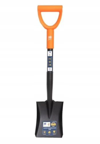 Łopata mini kwadratowa stalowa kompaktowa 16x70cm