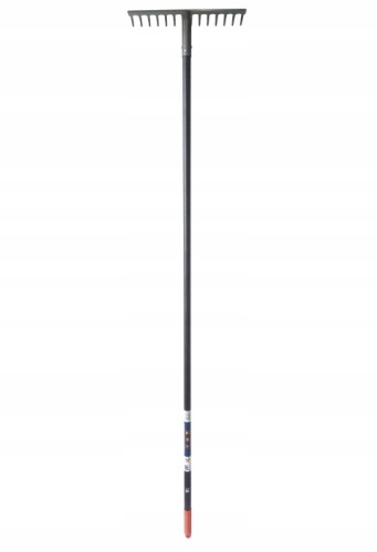 Grabie ogrodowe stalowe 14-zębne z trzonkiem 150 cm