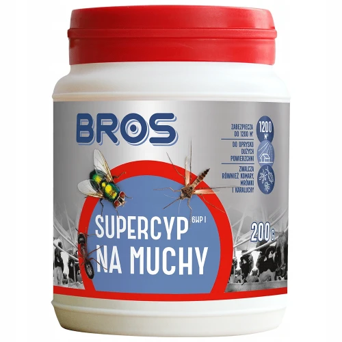 Bros Supercyp 6WP środek na muchy komary karaluchy oprysk 200g