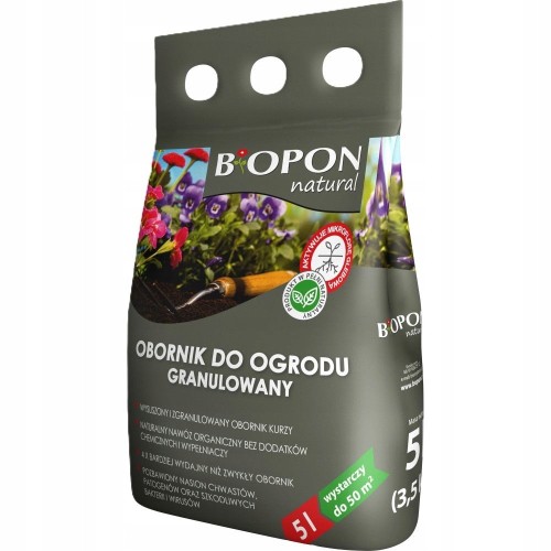 Biopon Natural obornik nawóz naturalny granulowany organiczny kurzak 5L