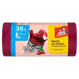 Jan Niezbędny worki na śmieci Easy-pack zapach wiśniowy 35 l 26 szt.