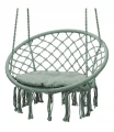 Fotel wiszący do ogrodu kokon bocianie gniazdo boho zielony 80cm