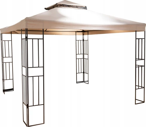 Namiot ogrodowy pawilon składany stalowy beżowy 270x300 cm