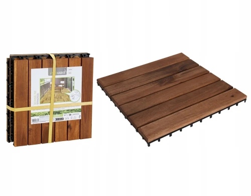 Płytki tarasowe podłogowe drewniane balkonowe 30x30 cm 4 szt