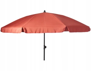 Parasol ogrodowy z aluminium i tkaniny UV czerwony 185x235cm