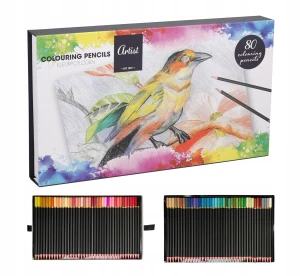 Kredki ołówkowe w pudełku magnetycznym 80 kolorów