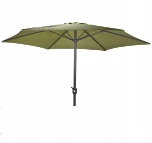 Parasol ogrodowy z aluminium i tkaniny UV zielony 300cm
