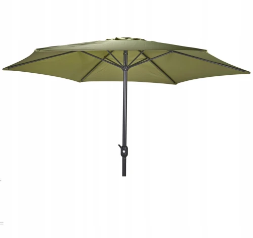 Parasol ogrodowy z aluminium i tkaniny UV zielony 300cm