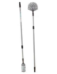 Miotełka do kurzu teleskopowa szczotka do zmiatania kurzu szara 159cm