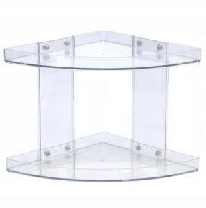 Organizer na kosmetyki plastikowy narożny transparentny 20,5x20cm 1szt