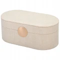 Szkatułka na biżuterię z lusterkiem elegancka biała 25x10,5cm