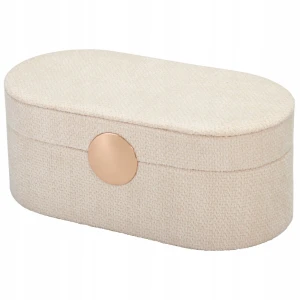 Szkatułka na biżuterię z lusterkiem elegancka biała 25x10,5cm