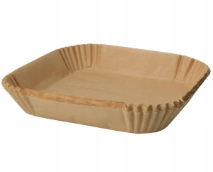 Papier do pieczenia do airfryera kwadratowy brązowy 20 cm 50szt