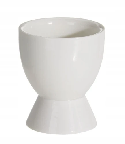 Kieliszek na jajko porcelanowy podstawka klasyczny biały 6cm 1szt