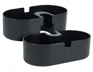 Organizer prysznicowy łazienkowy plastikowy czarny 13x24cm 1szt