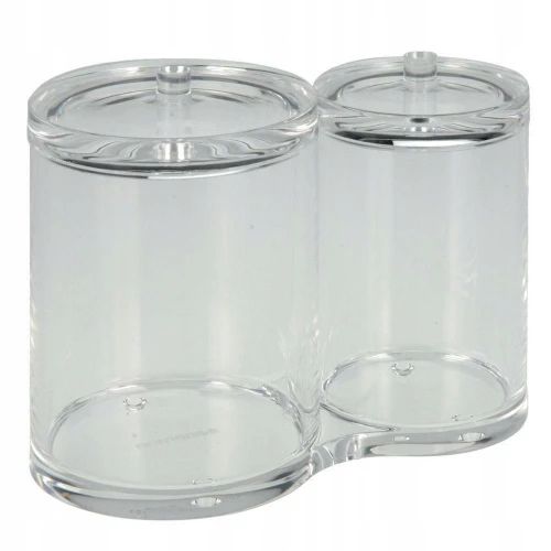 Pojemnik na płatki i patyczki higieniczne transparentny plastikowy