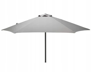 Parasol ogrodowy z aluminium i tkaniny UV jasny szary 230cm