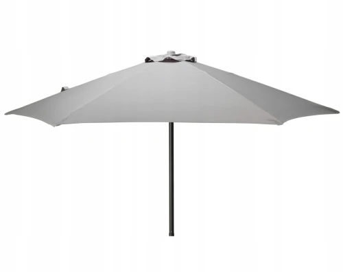 Parasol ogrodowy z aluminium i tkaniny UV jasny szary 230cm