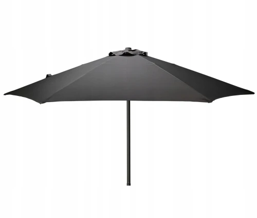 Parasol ogrodowy z aluminium i tkaniny UV ciemny szary 230cm