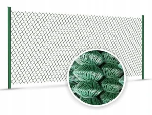 Siatka ogrodzeniowa pleciona zielona PVC oczka 6x6 cm 100 cmx10 m