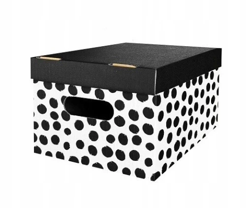 Pudełko z pokrywką odcienie szarości i srebra 33x23,5x17 cm 1 szt.