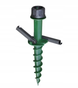 Uchwyt na parasol ogrodowy z kołkiem wkręcany solidny zielony 44cm