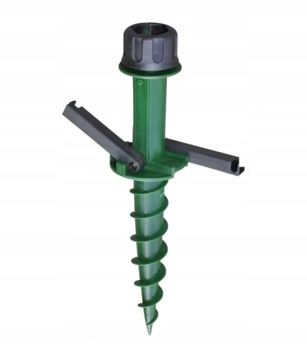 Uchwyt na parasol ogrodowy z kołkiem wkręcany solidny zielony 44cm