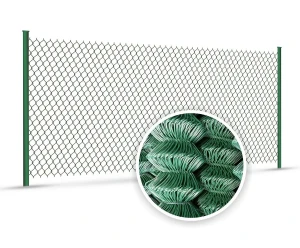 Siatka ogrodzeniowa pleciona zielona drut ocynkowany 125cmx10m