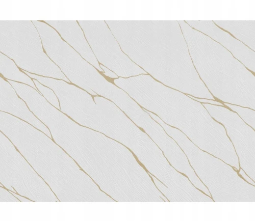 Tapeta winylowa na flizelinie imitacja marmuru biało-złota 10m