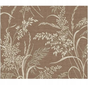 Tapeta winylowa na flizelinie brązowa w beżowe kwiaty naturalna 10m