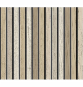 Tapeta winylowa na flizelinie lamele drewniane brązowe 10m