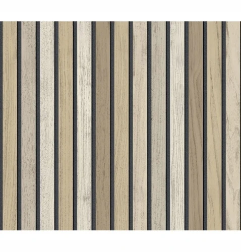 Tapeta winylowa na flizelinie lamele drewniane brązowe 10m