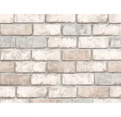 Tapeta winylowa na flizelinie imitacja cegły beżowa 10m