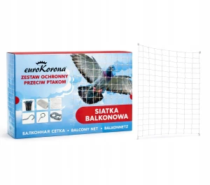 Siatka ochronna balkonowa przeciwko ptakom biała 2x3m