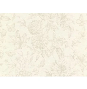 Tapeta winylowa na flizelinie klasyczna w kwiatki beżowa 10m