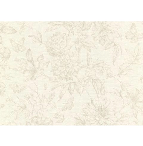 Tapeta winylowa na flizelinie klasyczna w kwiatki beżowa 10m