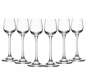 Kieliszki do likieru szklane na nóżce bezbarwne 60 ml 6 szt Porto