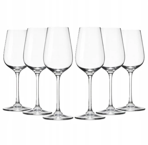 Kieliszki do wina czerwonego szklane na nóżce bezbarwne 450 ml 6 szt Porto