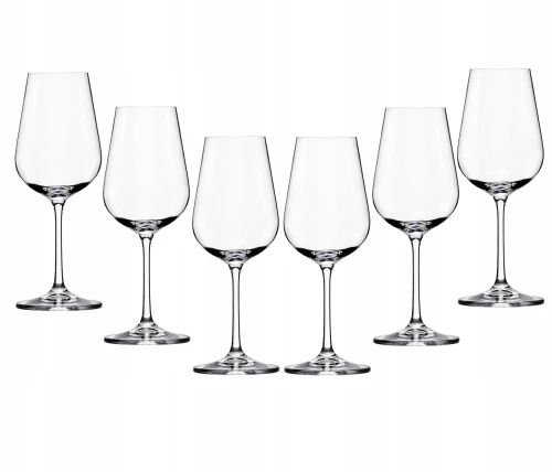 Kieliszki do wina białego szklane na nóżce bezbarwne 360ml 6 szt Porto