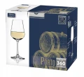 Kieliszki do wina białego szklane na nóżce bezbarwne 360ml 6 szt Porto