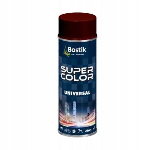 Bostik Super Color Universal spray farba Szaro Brązowy 400ml