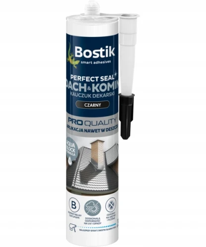 Bostik Perfect Seal Dach&Komin uszczelniacz kauczukowy czarny 280 ml