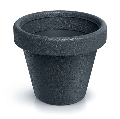 Doniczka plastikowa osłonka okrągła szary antracyt 33,8 cm Origina