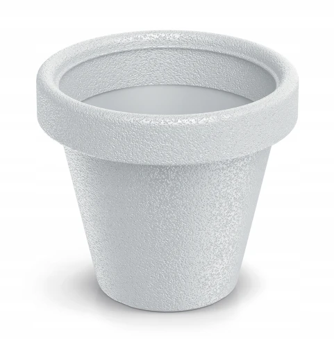 Doniczka plastikowa osłonka okrągła biała 23,8 cm Origina